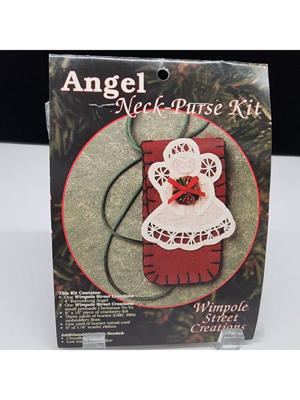 Battenberg Lace Doily Angel Kit Neck-Purse By Wimpole Street Creations 4"